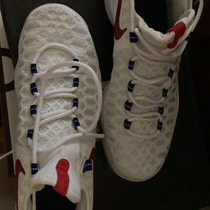 Mens 8.5 Nike Zoom KD9 Shoes White-Red